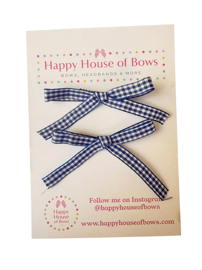Gingham Mini Hair Bows & Headbands for Kids – Everyday Bow in 10 Colors