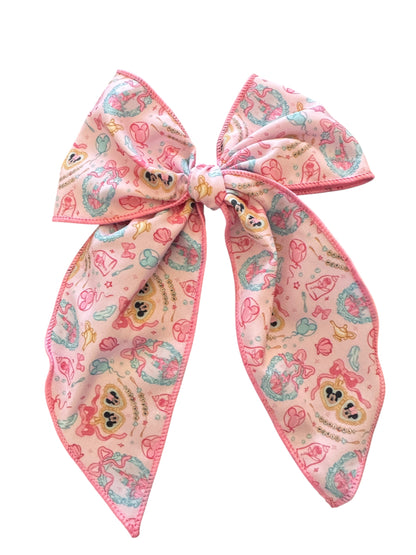 Pink Magical World Hair Bows for Girls