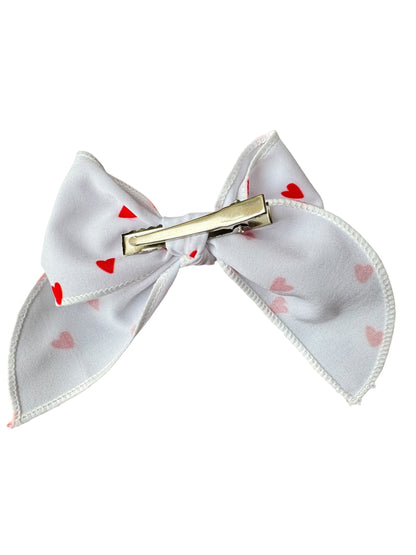 *Small Red Hearts Hair Bows