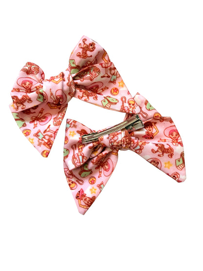 Toys Hair Bows for Girls – Small, Large & Pigtail Set | Movie-Inspired Fabric Bow