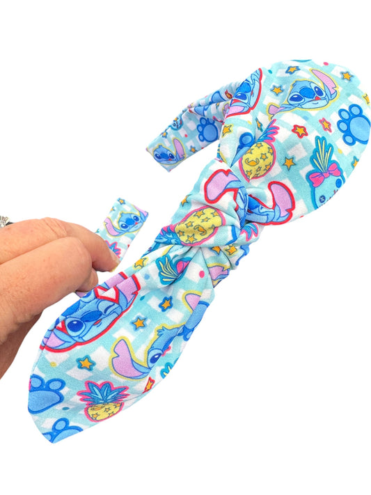Pineapple Stitch Headband for Girls - Hawaiian Character Tie Knot Headband