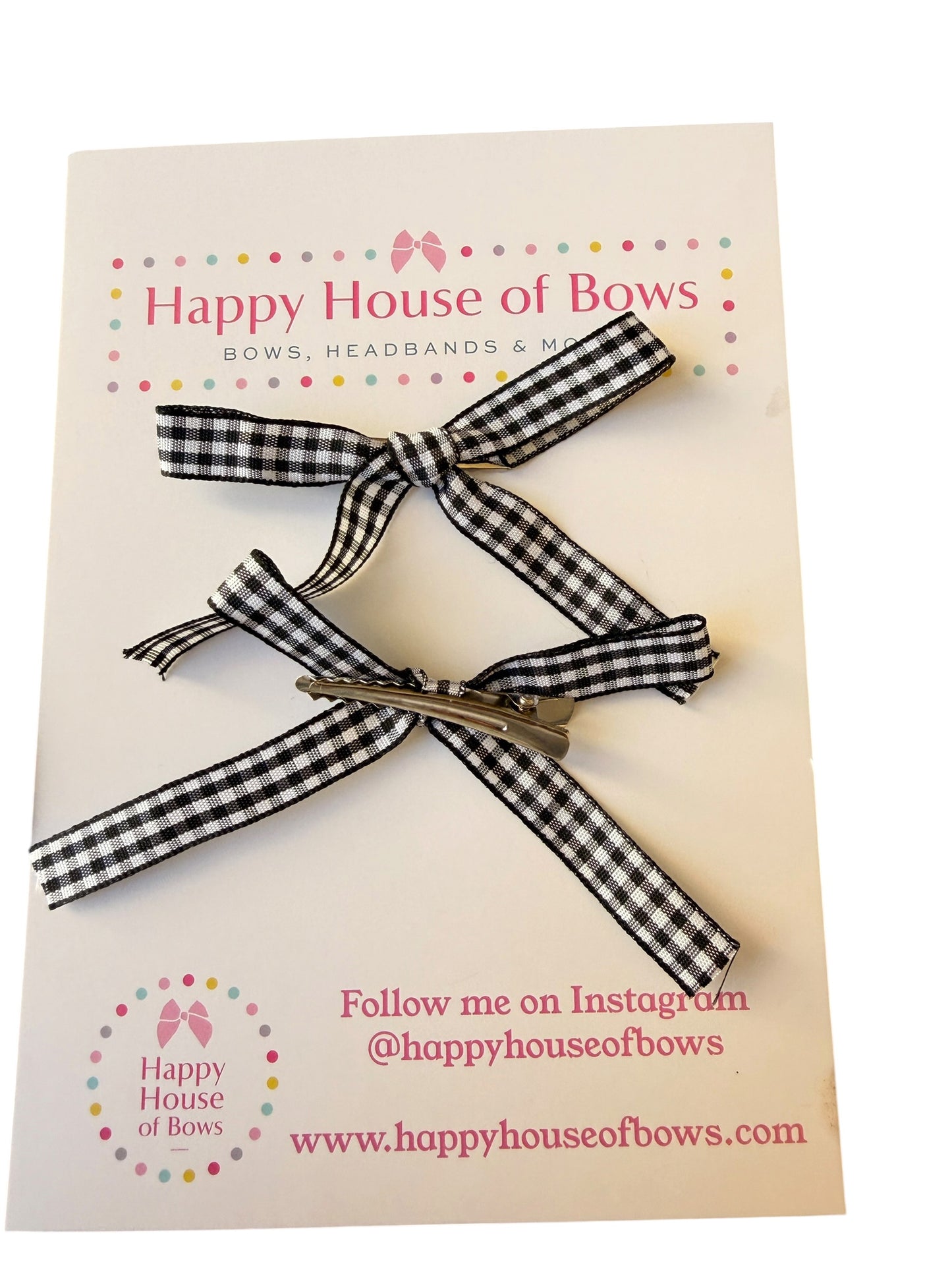 Gingham Mini Hair Bows & Headbands for Kids – Everyday Bow in 10 Colors