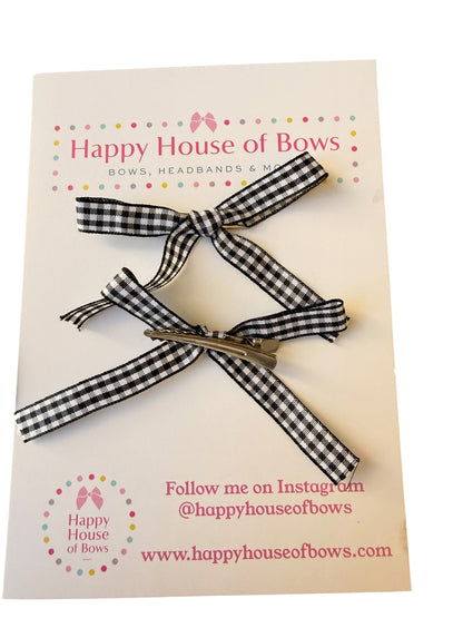 Gingham Mini Hair Bows & Headbands for Kids – Everyday Bow in 10 Colors