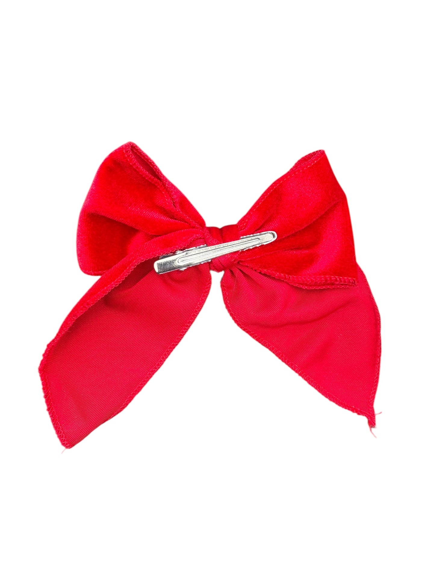 Velvet Holiday Hair Bows - Christmas Bows with Alligator Clip in Red, Green, or Pink