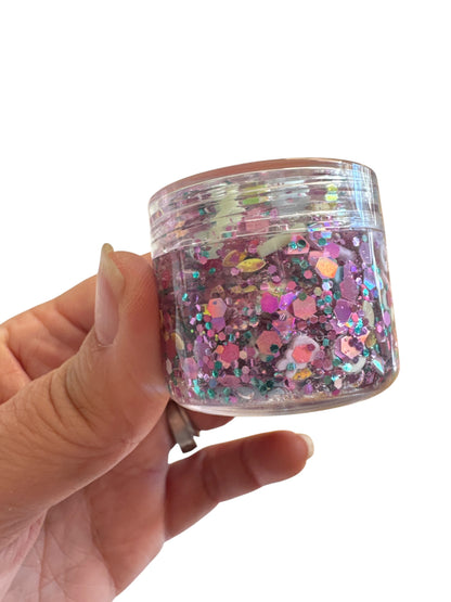 Easter Glitter Hair Gel - Pink Body Glitter for Kids