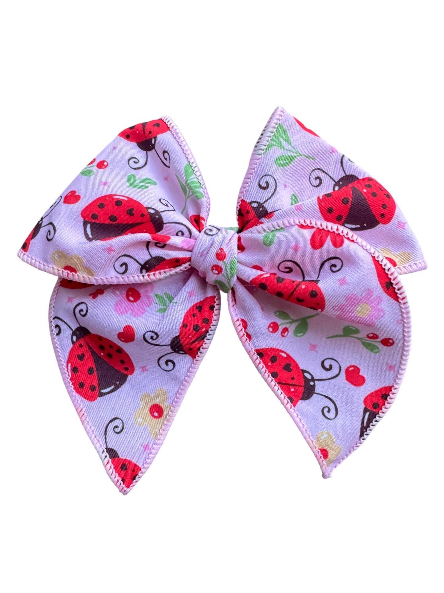 Ladybug Hair Bow for Girls - Spring Hair Clip