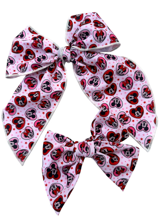 *Pink Valentine’s Day Mouse Hair Bows