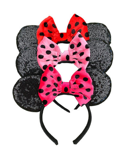 *Polka Dot Mouse Ear Headband