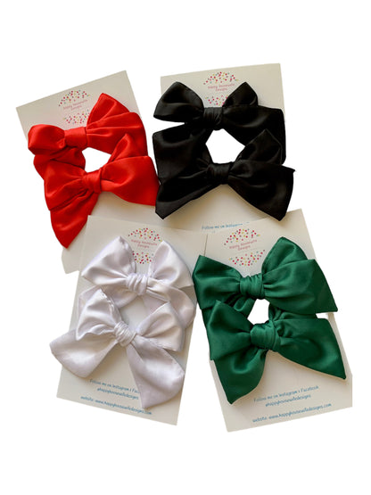 Holiday Satin Hair Bows
