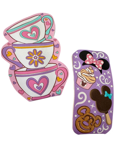Mouse Snacks or Teacups Snap Clips for Girls