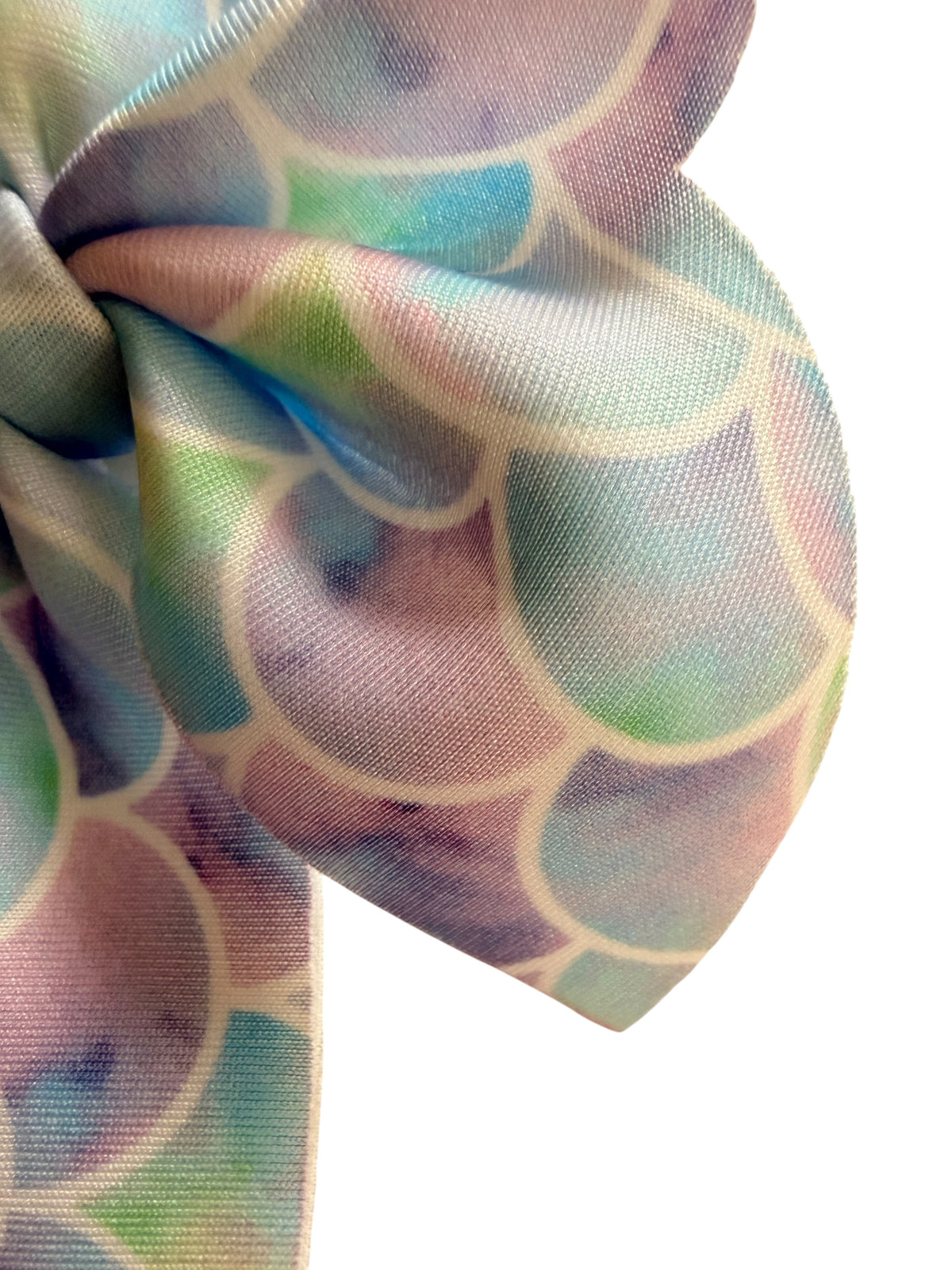 Mermaid Scales Bubble Hair Bow for Girls | Neoprene Kids Hair Bow Clip