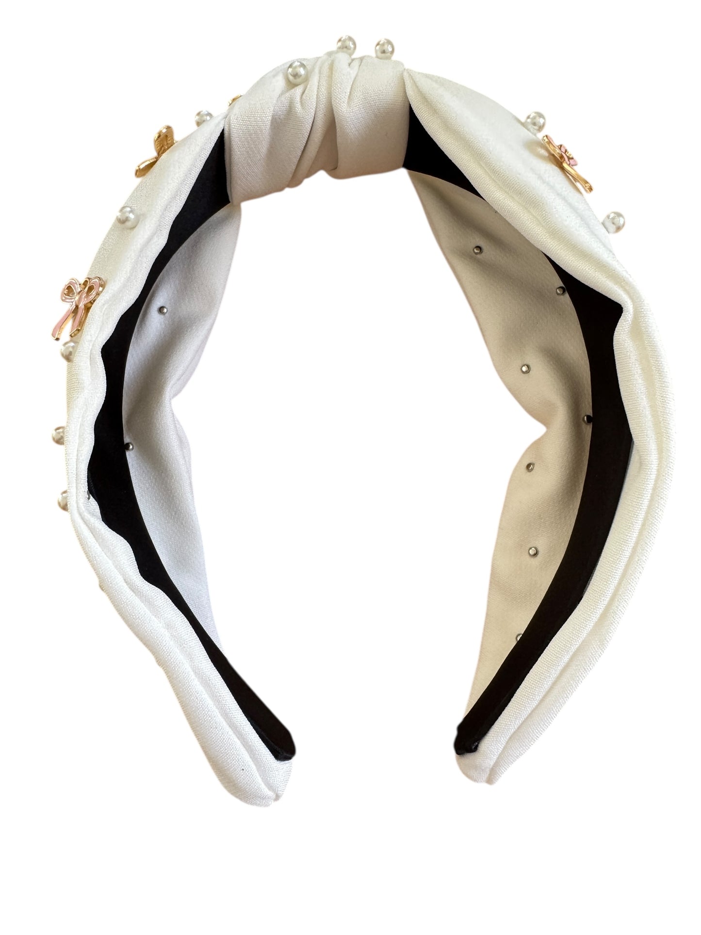 *Bow Pearl Rhinestone Headband