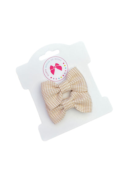 *Mini Linen Baby Clips