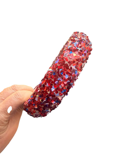 Patriotic Glitter Headband for Girls – Red White & Blue 4th of July Hair Accessory