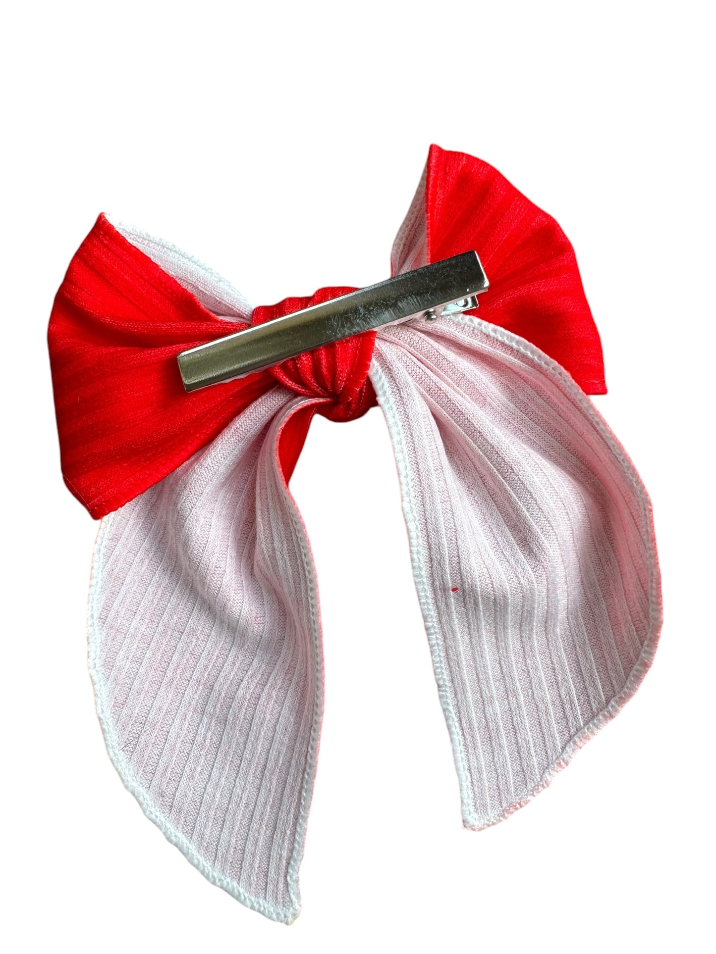 Red Fabric Hair Bows