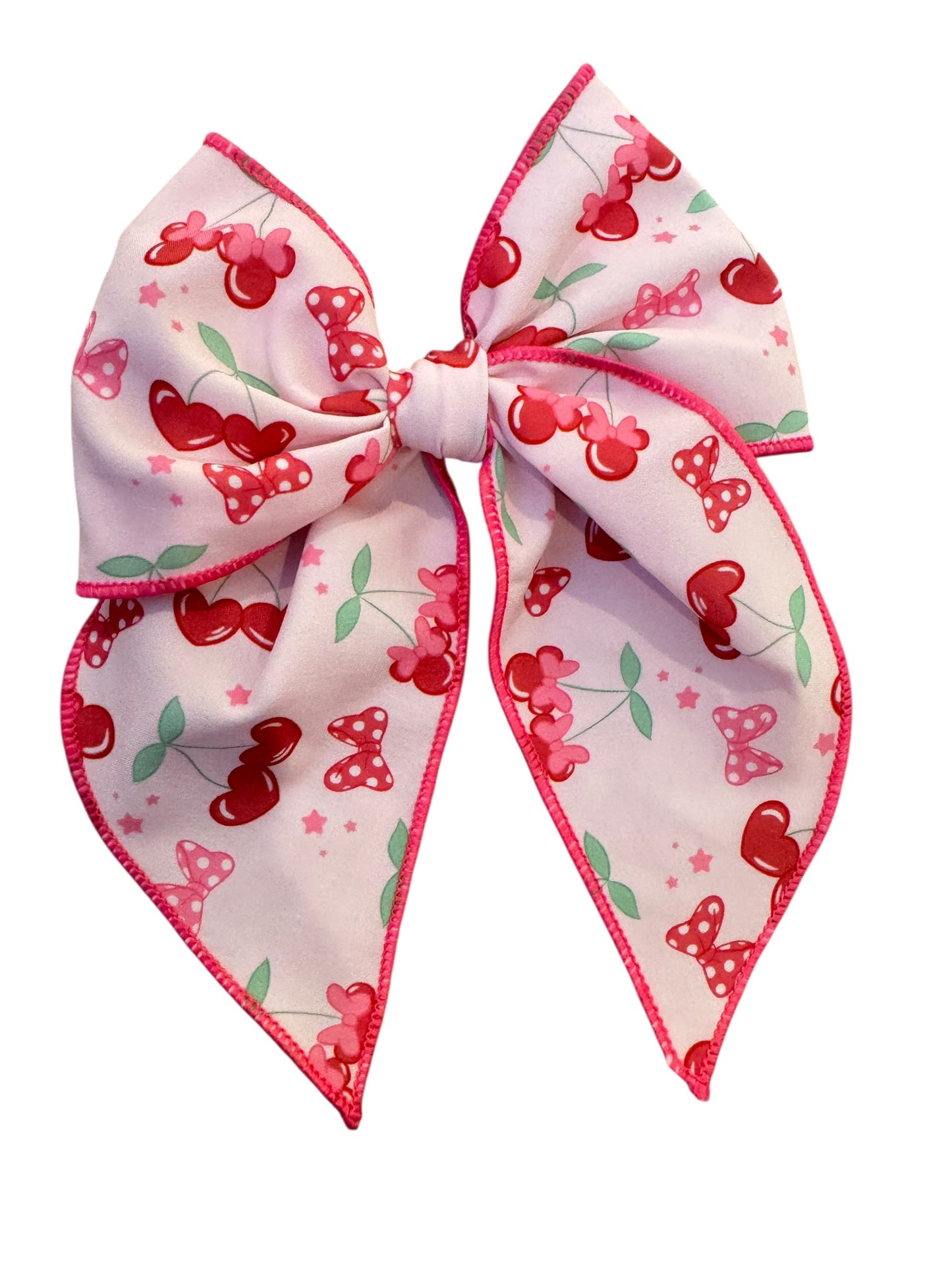 Cherry Mouse Hair Bows for Girls