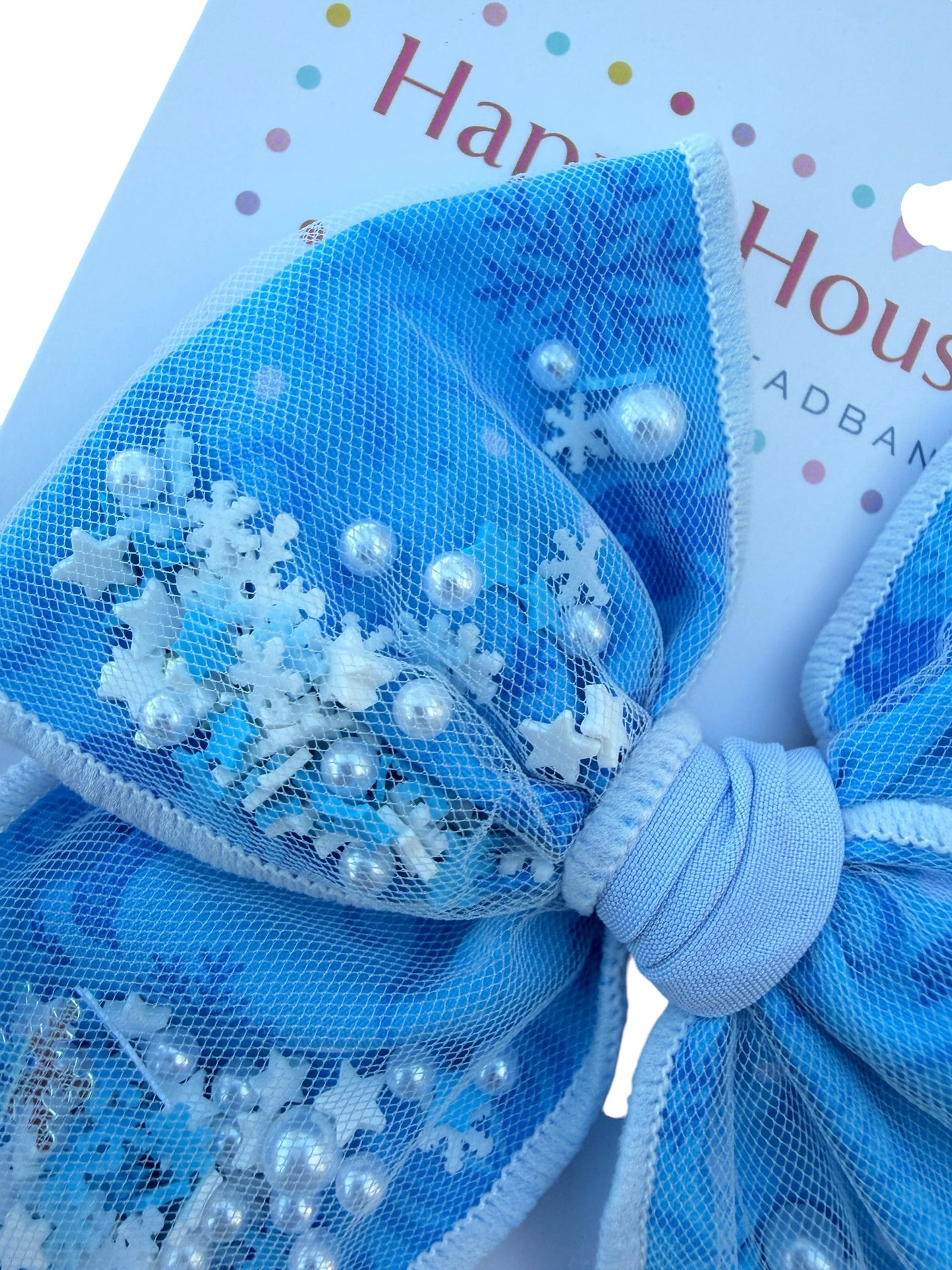 Ice Princess Snowflake Shaker Hair Bow – Girls Alligator Clip Hair Bow