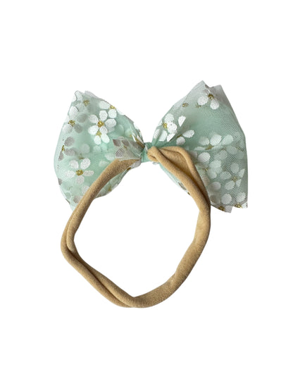 Daisy Tulle Hair Bows for Babies & Toddlers | Spring Flower Hair Accessories