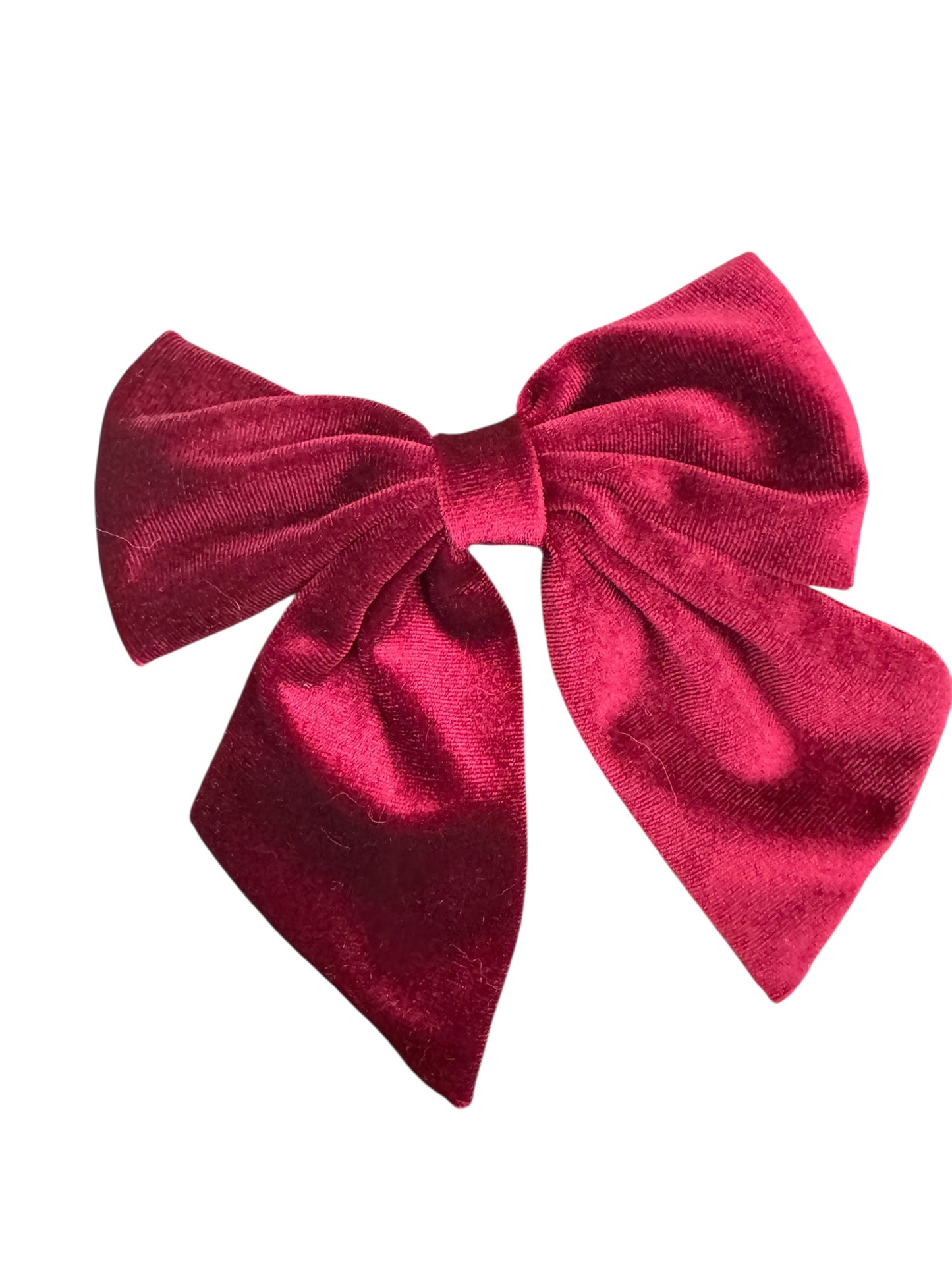 Velvet Holiday Hair Bows - Sailor Bows with Alligator Clip