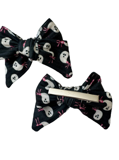 Pink Bow Ghost Hair Bows