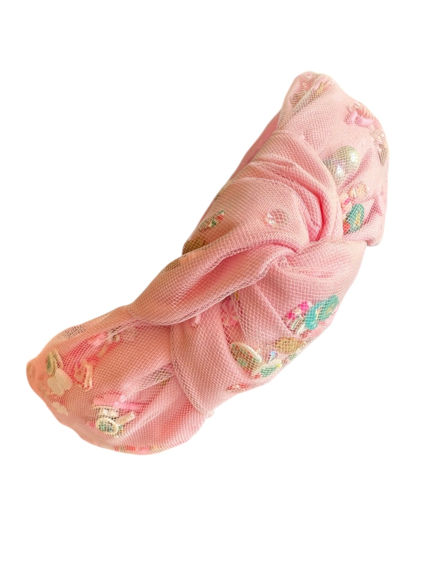 Pink Christmas Shaker Headband - Peppermint Knotted Headband