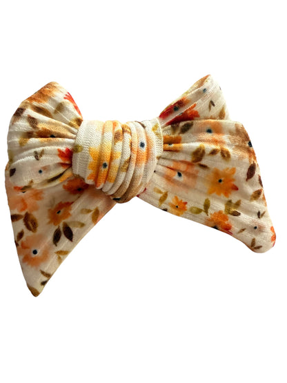 Fall Floral Hair Bows for Girls – Autumn Bow & Headband