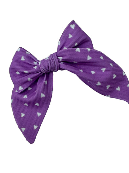 *Purple Heart Hair Bow