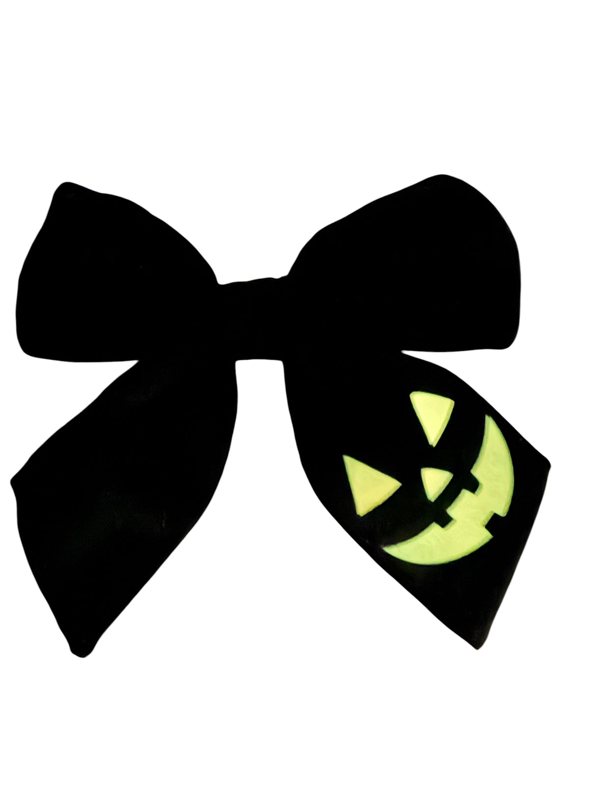 Velvet Pumpkin Jack-O-Lantern Sailor Hair Bow – Halloween Bow for Girls
