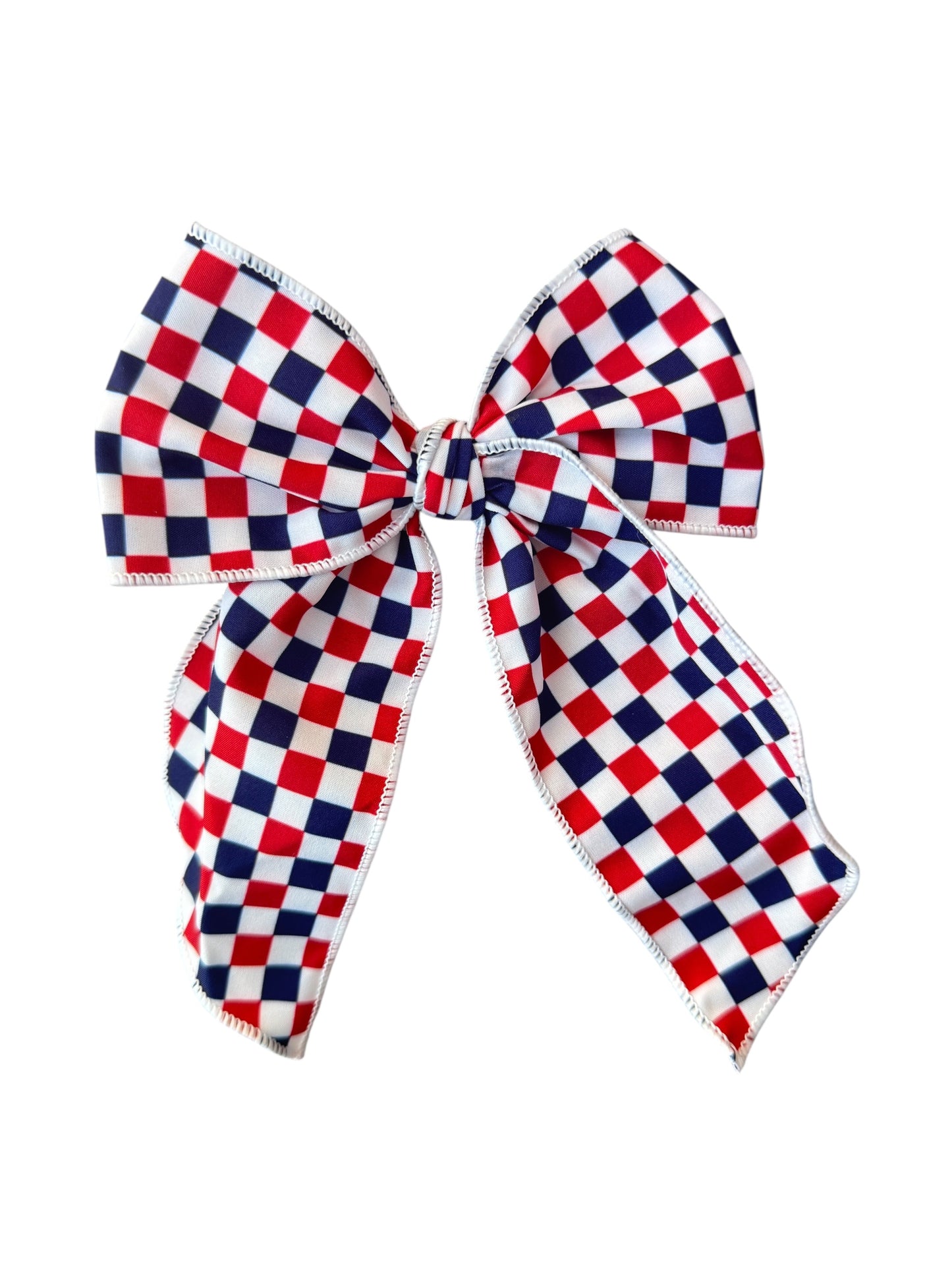 *Red & Blue Checkered Hair Bows