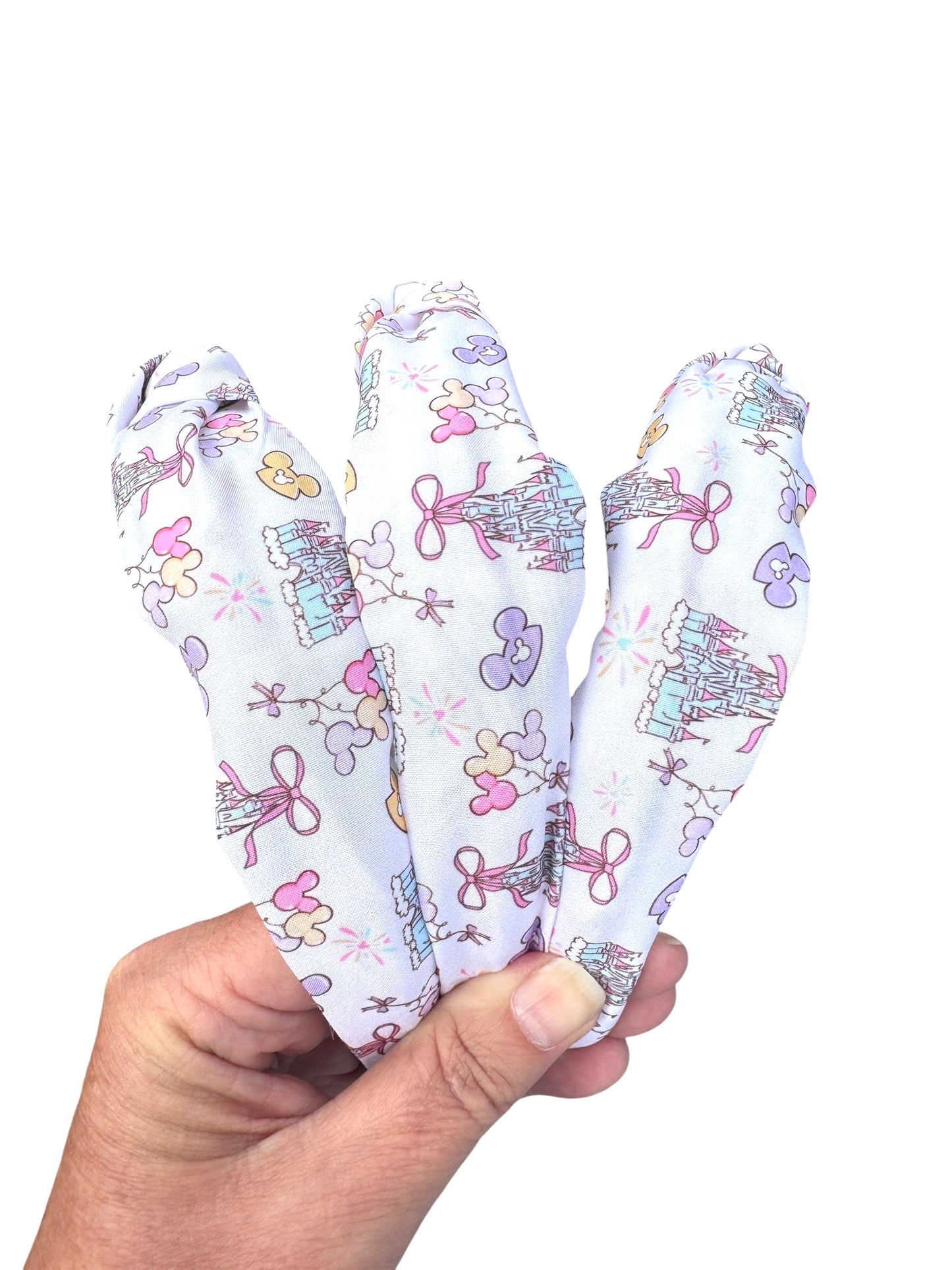 White Castle Knotted Headbands for Girls