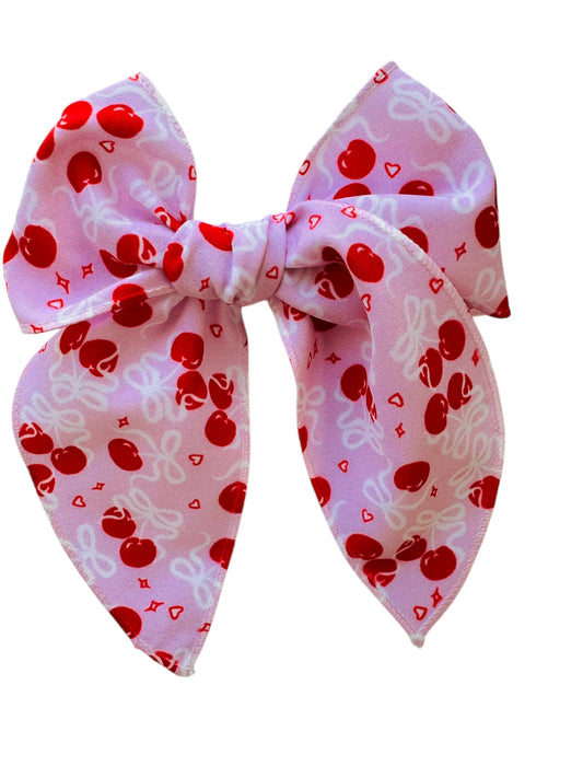 Cherry Hair Bows - Cute Fruit Hair Bows for Girls