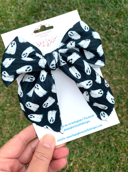 White Ghost Hair Bows