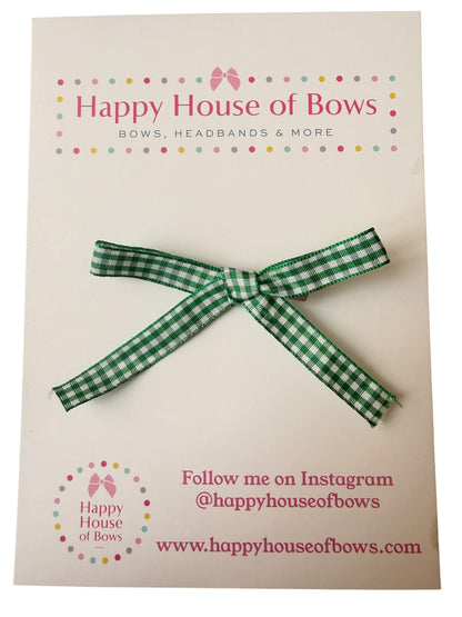 Gingham Mini Hair Bows & Headbands for Kids – Everyday Bow in 10 Colors