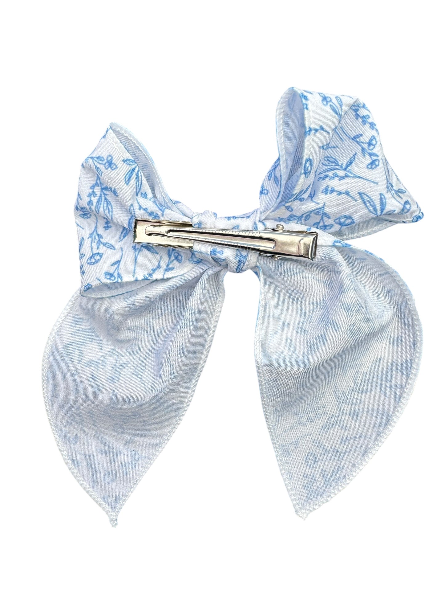 *Blue Flower Hair Bows