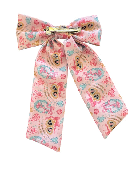 Pink Magical World Hair Bows for Girls
