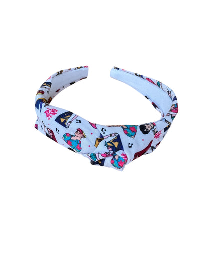White K-Pop Knotted Headband for Girls | Trendy Korean-Inspired Hair Accessory