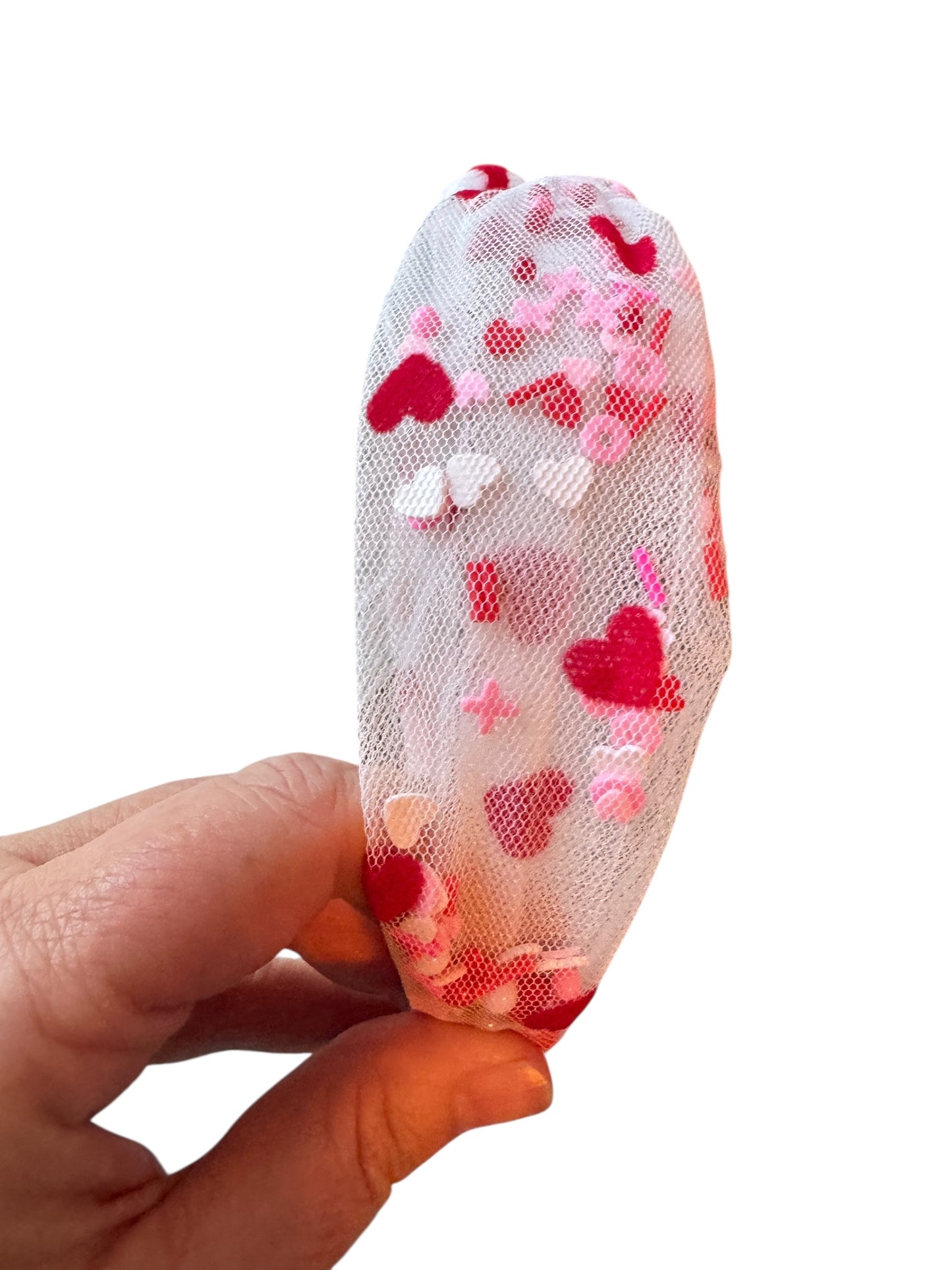 Valentine's Day Shaker Headband - Red Heart Knotted Headband