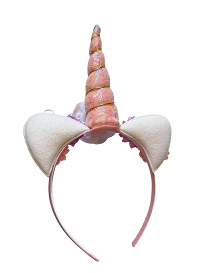 Unicorn Headband for Girls - Purple Pink Flower Headband for Kids