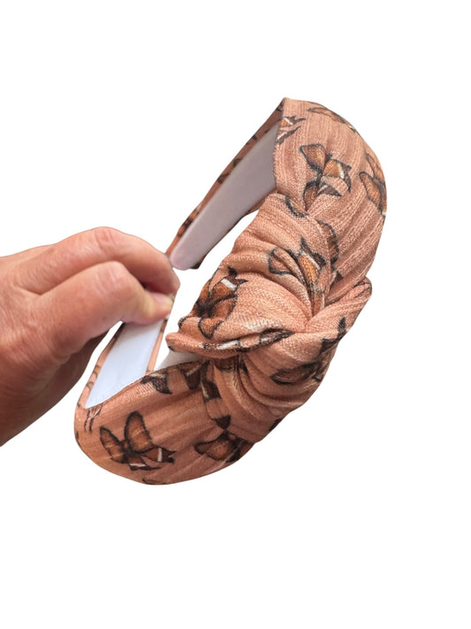 Brown Football Bow Knotted Headbands for Girls