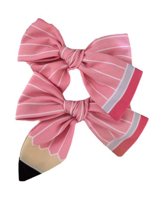 Pencil Hair Bows for Little Girls
