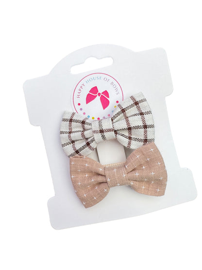 *Mini Linen Baby Clips