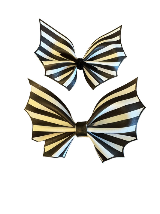 Striped Bats Hair Bows