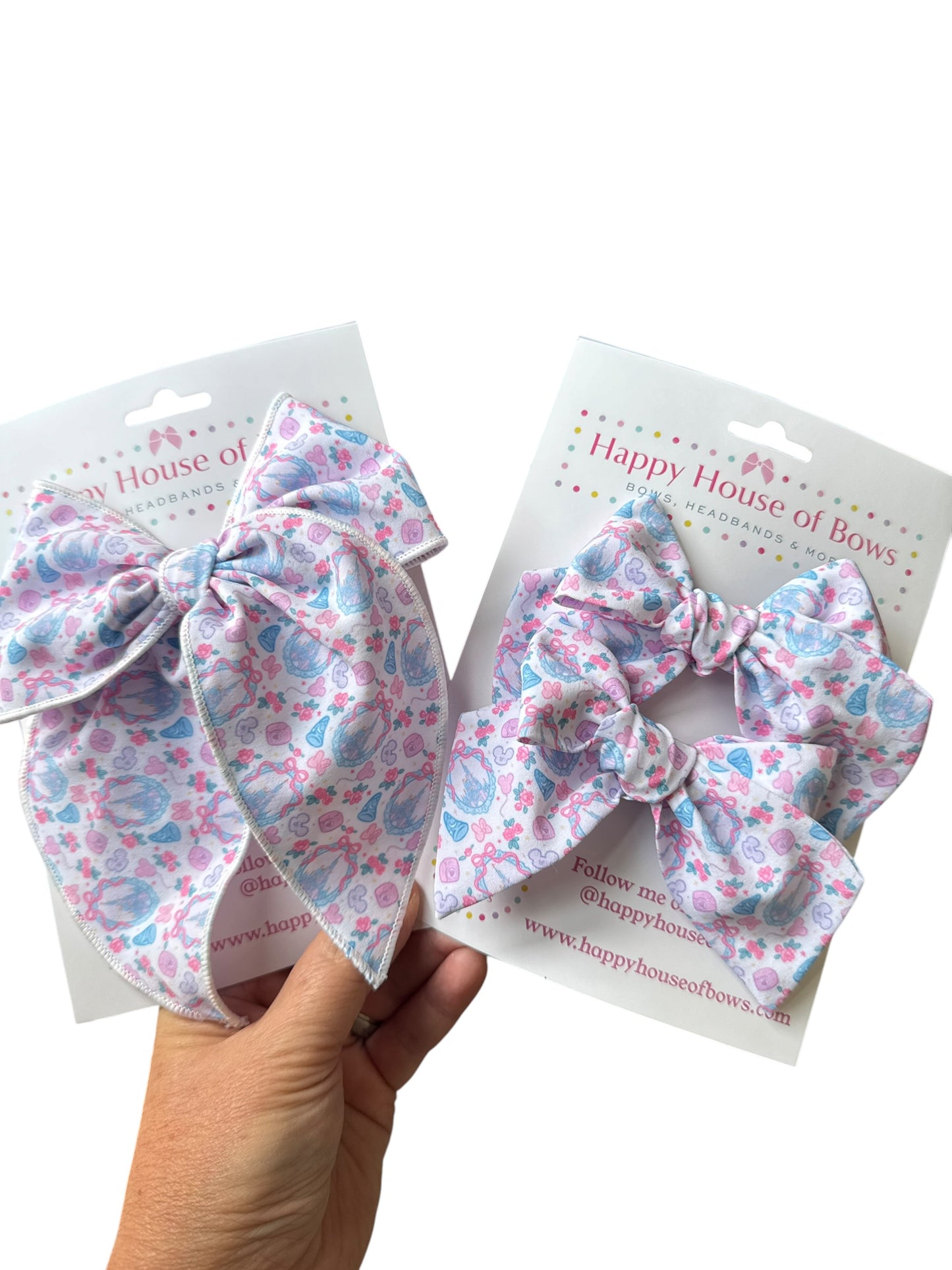 Pink Castle Coquette Hair Bows for Girls