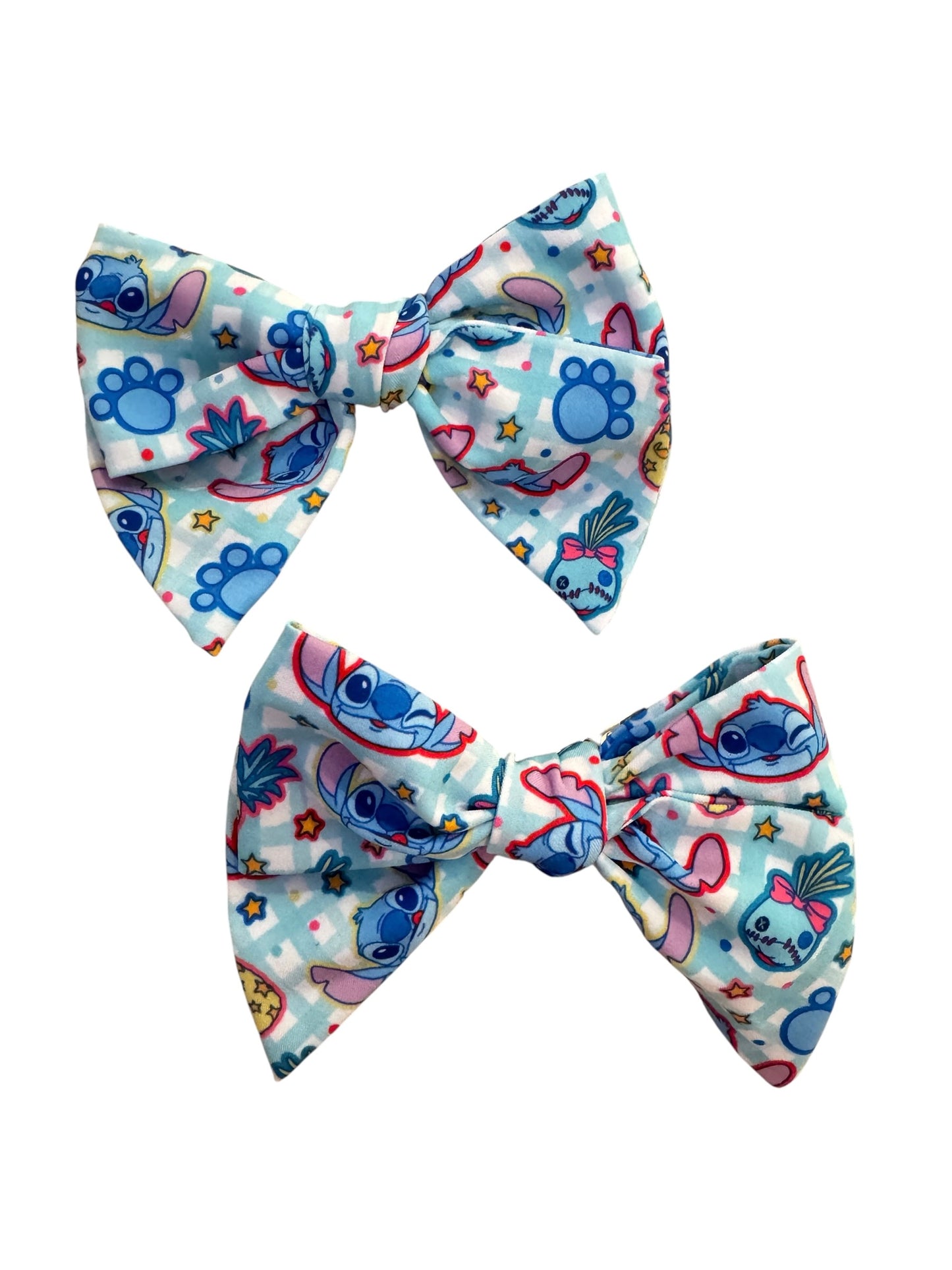 Pineapple Stitch Hair Bows for Girls - Hawaiian Character Alligator Clip Bows