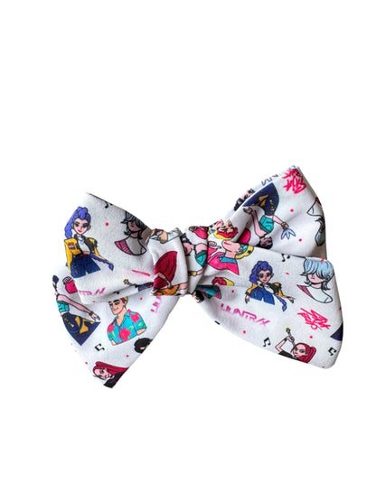 White K-Pop Hair Bows for Girls | Trendy Korean-Inspired Bow Clip