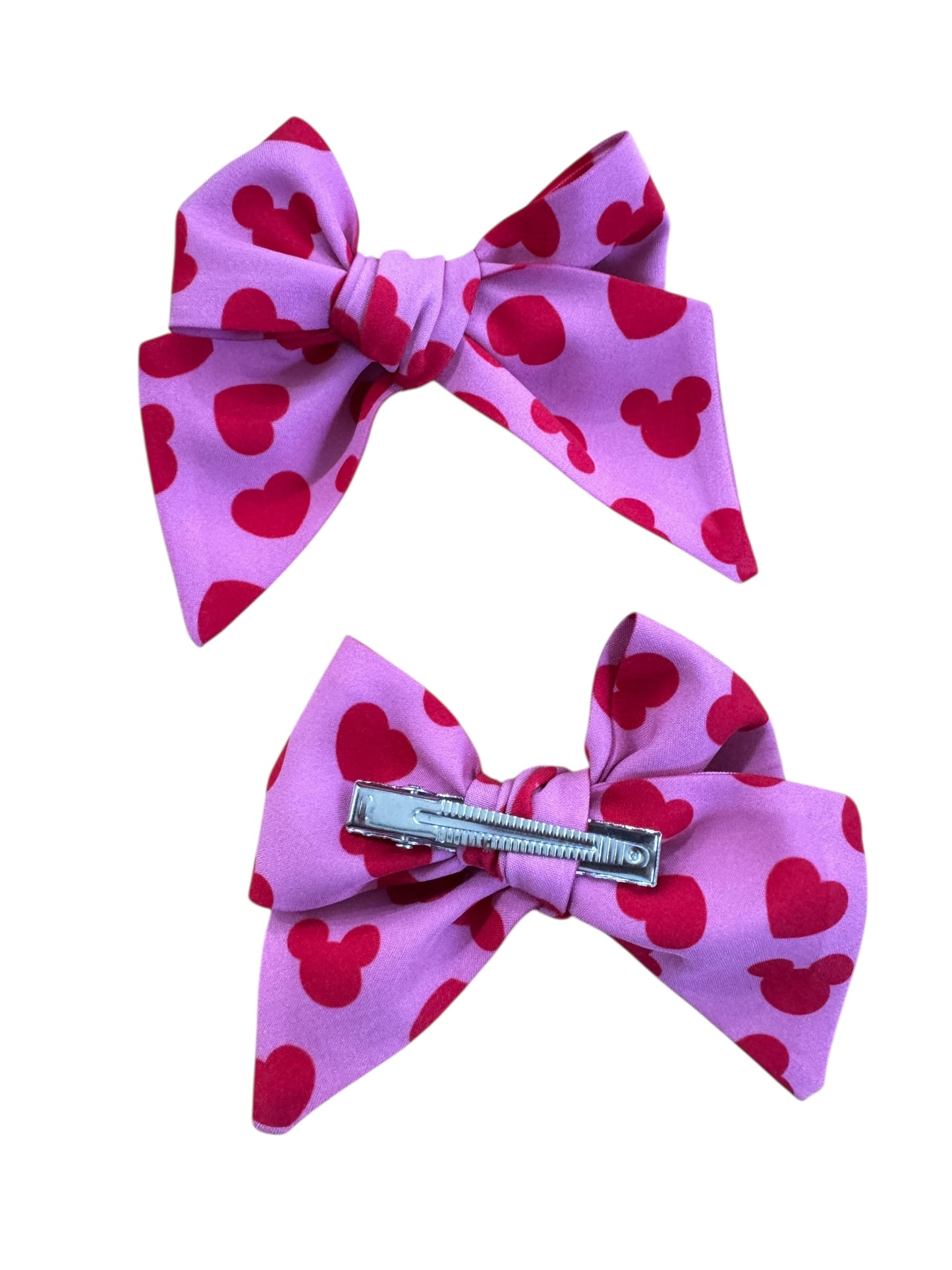 Pink & Red Valentine's Day Mouse Hair Bows