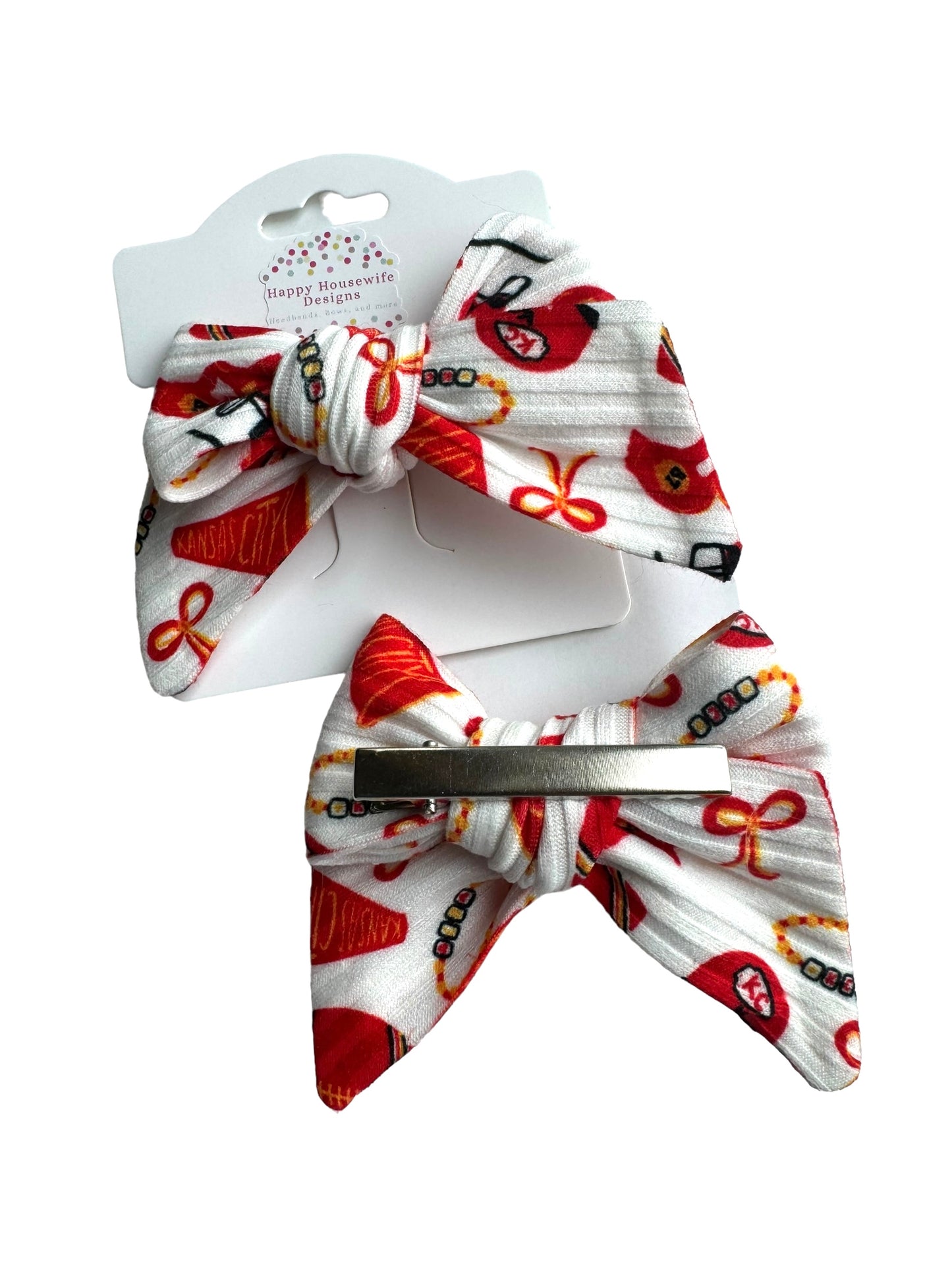 *KC TS Football Hair Bows