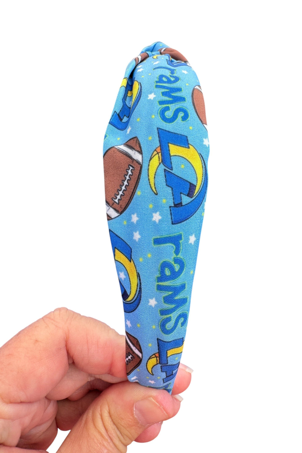 LA Rams Knotted Headband – Blue and Yellow Headband for Game Day