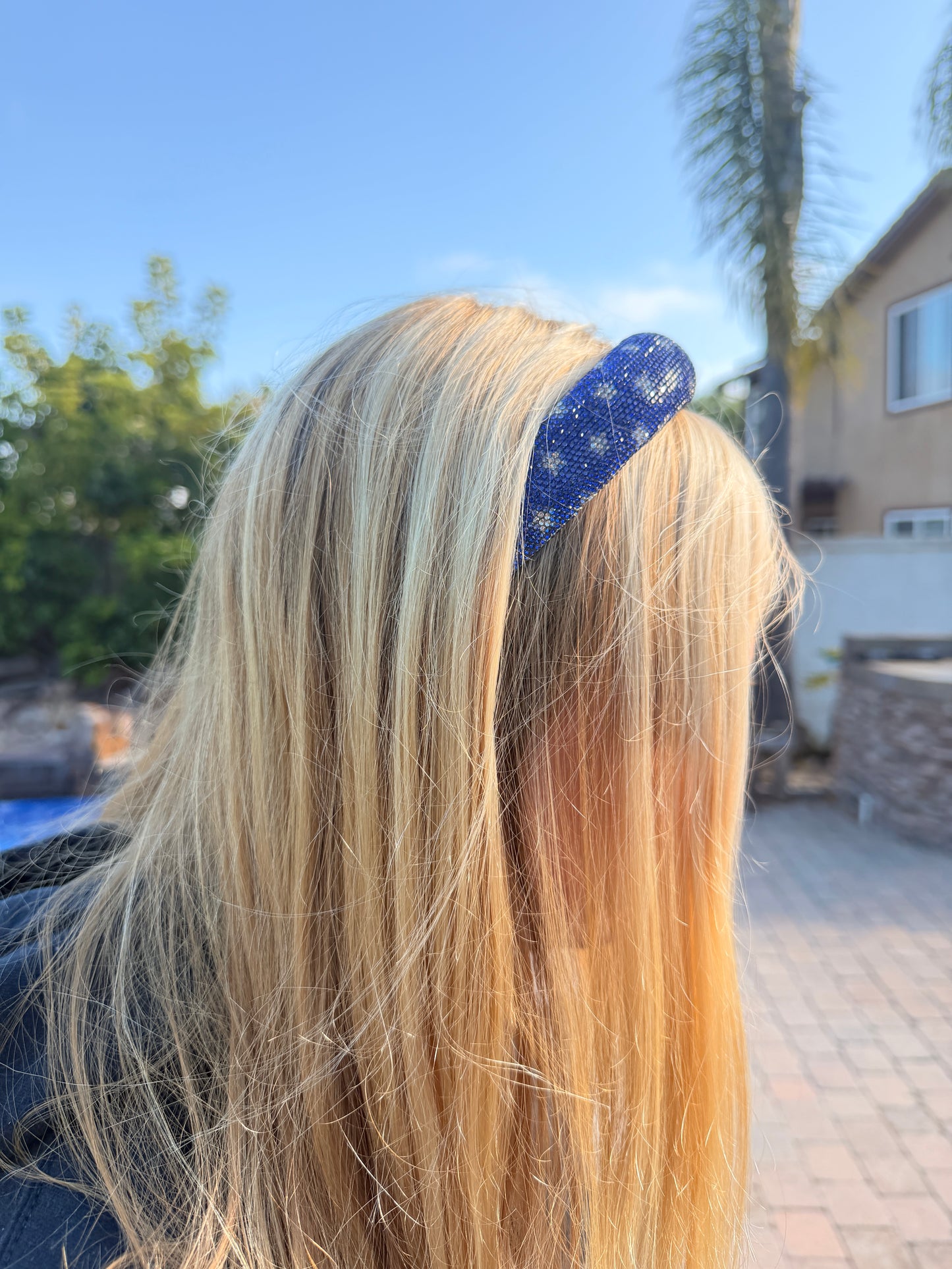 Patriotic Sparkly Headband for Girls – Red White & Blue 4th of July Hair Accessory