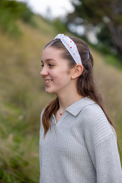 Rainbow Hearts Headband- Valentine's Day Headband for Girls